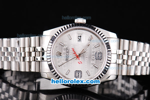 Rolex Datejust Oyster Perpetual with White Rolex Logo Dial - Click Image to Close